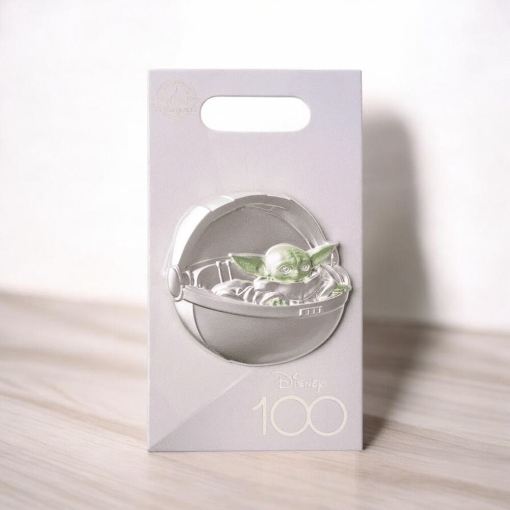 New Disney 100 Years of Wonder Celebration The Mandalorian Grogu Pin